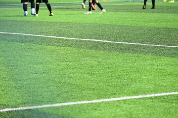 artificial green grass background for playground