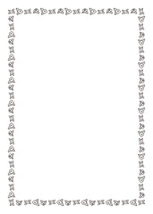 シンプルな手書きのかわいい椿四角フレーム