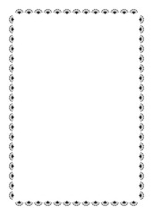 シンプルな手書きのかわいい扇子四角フレーム