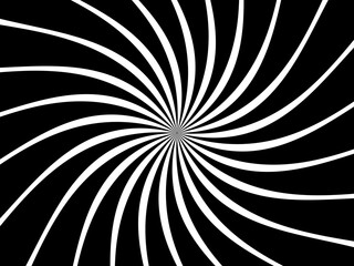 Halftone black line abstract spiral vector illustration on white color background. Modern abstract background. Black lines on white background.