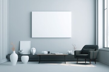 Use the available blank space on this 3D rendered canvas mockup to showcase your artwork.