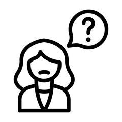 confused Line Icon