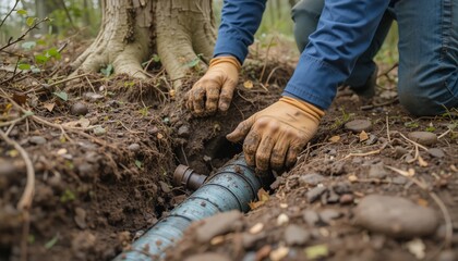Obraz premium Worker Installing Interior Wall Panels During Renovation
