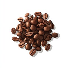 Naklejka premium Aromatic Roasted Coffee Beans