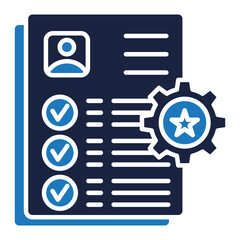 Employee Skills icon blue