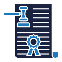 legal contract icon blue