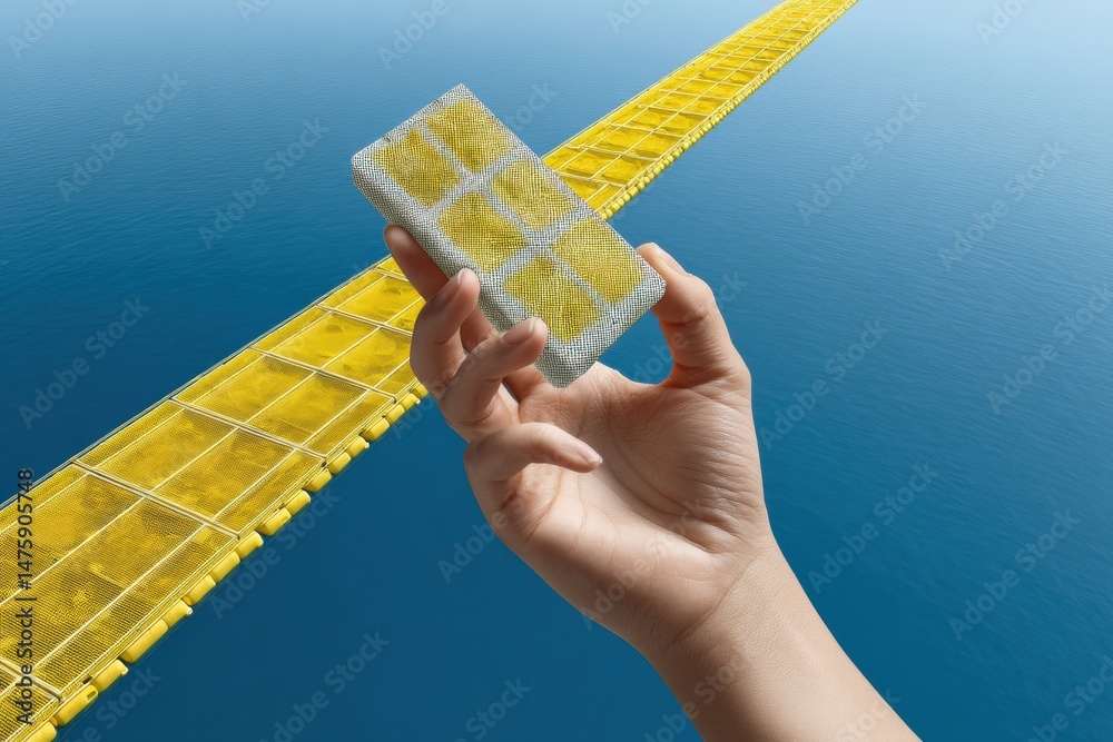 Poster Minimalist Precision Metrics Innovative Measurement Design with Geometric Yellow Ruler and Clean Hand Interaction - Digital Creative Visual Strategy