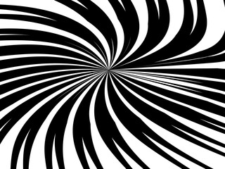 Halftone black line abstract spiral vector illustration on white color background. Modern abstract background. Black lines on white background.