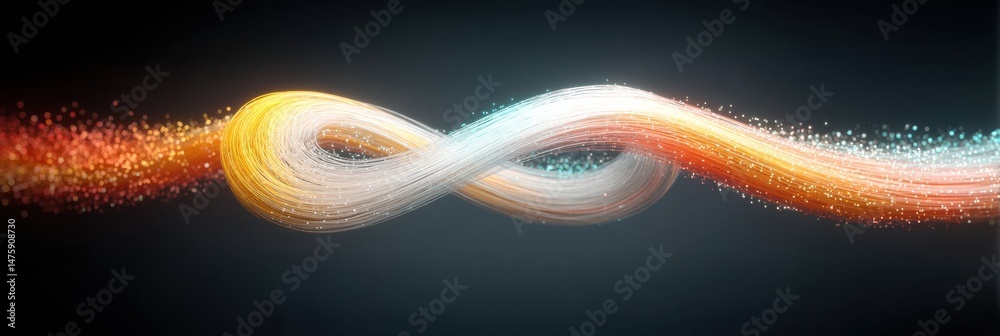 Poster quantum flow dynamics next-gen 10g fiber optic visualization - high-performance data transmission ae