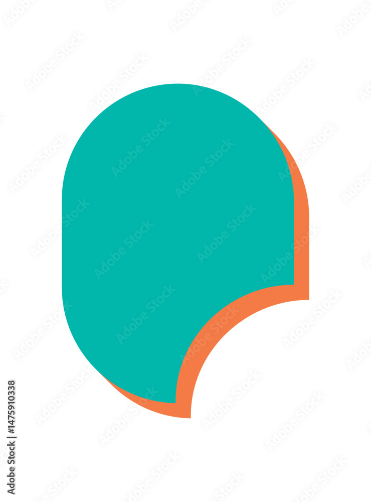 Canvas Prints modern abstract shape icon. minimal silhouette figure creates a bold element. this flat design symbo