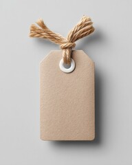 Sustainable Craft Branding Minimalist Kraft Paper Tag with Natural Jute Twine - Eco-Conscious Packaging Design for Artisanal Product Storytelling