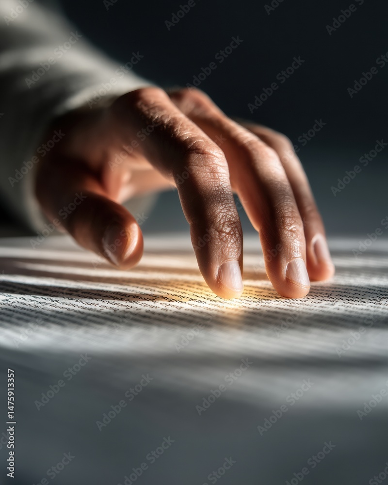 Fototapete Digital Transformation in Finance Minimalist Interactive Touchpoint Showcasing Next-Gen Accounting Innovation with Elegant Gestural Interface Design