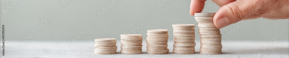 Aufkleber minimalist financial mastery strategic coin stacking for progressive wealth optimization in modern i
