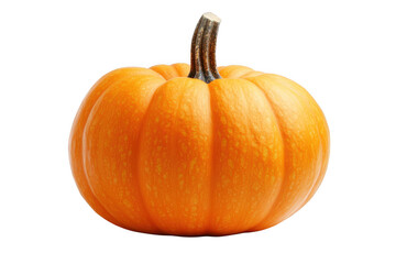 Obraz premium Single orange pumpkin isolated on white background