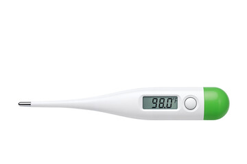 Digital Medical Thermometer with Green Tip and Display