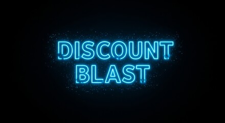 Neon discount blast concept for sale promotion and marketing design