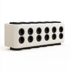 Obraz premium Modern Power Strip with Multiple Outlets for Home and Office Use