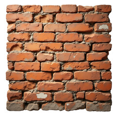 Textured red brick wall with aged appearance.