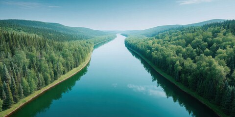 Sunlit Wilderness Harmony Aerial Eco-Vision for Sun Awareness Week - Climate Resilience and Environmental Storytelling in Ultra-High Definition Landscape