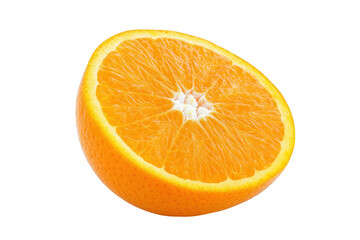 Fototapeta premium A sliced orange fruit close up on white background