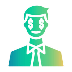 money oriented Gradient icon