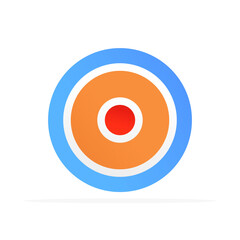 bullseye icon, colored flat vector. modern and minimalist design.