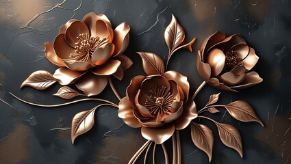 Luxurious Gold Peony Floral Arrangement
