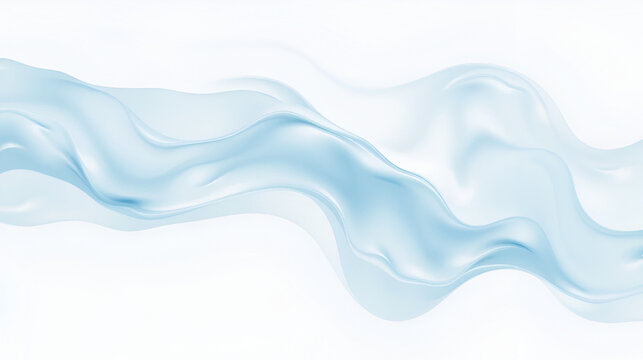 Soft, flowing abstract water patterns blending and intermingling on a smooth white surface, captured in a minimalist composition