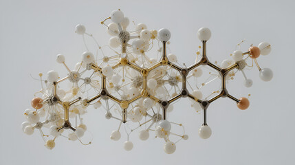 3D image of Strophanthidin skeletal formula - molecular chemical structure of cardenolide isolated on white background
