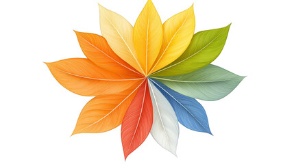 Colorful autumn leaf, vibrant nature photography against a dark contrast background