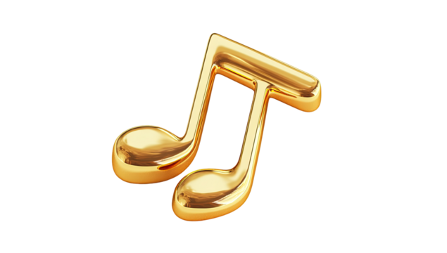 Golden musical notes