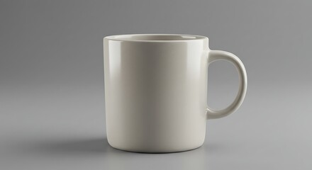 Fototapeta premium Minimalist offwhite ceramic mug still life