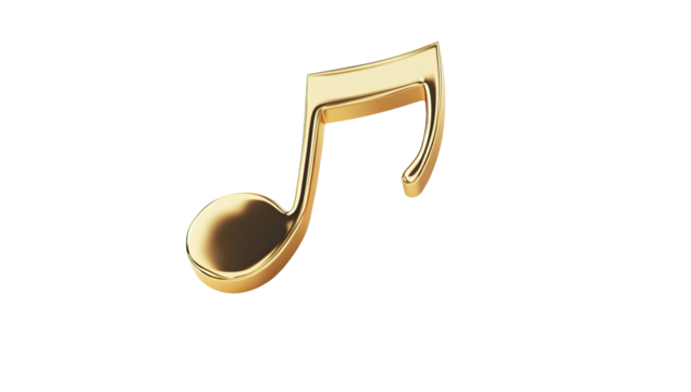 Golden musical note graphic