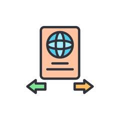 Global Data Exchange With Directional Arrows On A Transparent Layout
