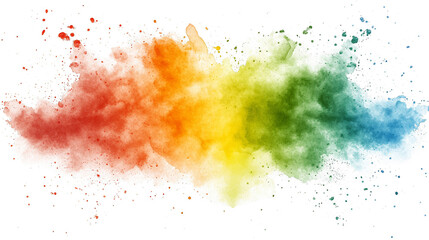 Obraz premium Mesmerizing explosion of colors, a vibrant and abstract cloud of paint in motion