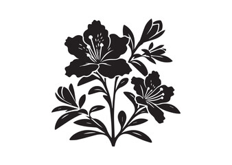 Azalea Flower Silhouette Vector