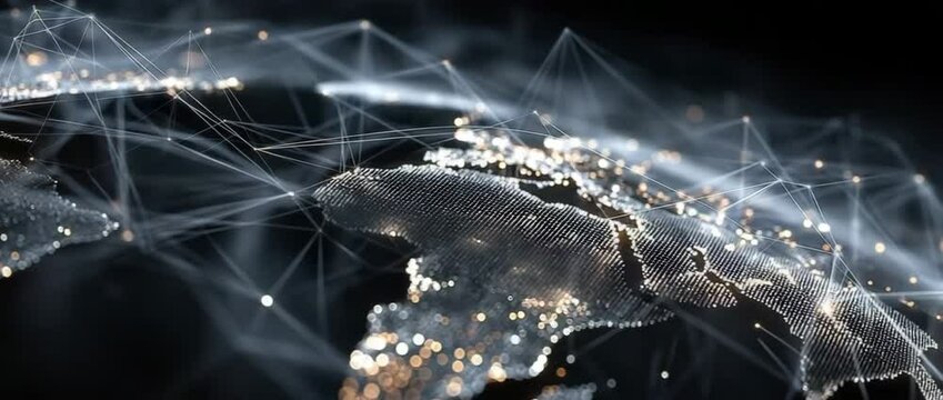 Global connectivity and the modernisation of the internet network in smart cities.  Future social media networking and 5G wireless digital connection concept