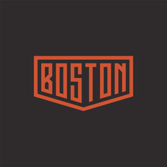 Boston Retro Emblem Design