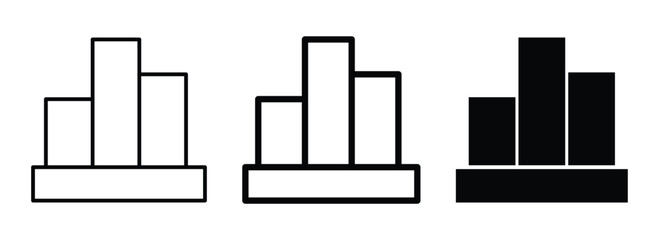 Leaderboard Icons Set – Flat, Line, and Solid Style Vector Collection.