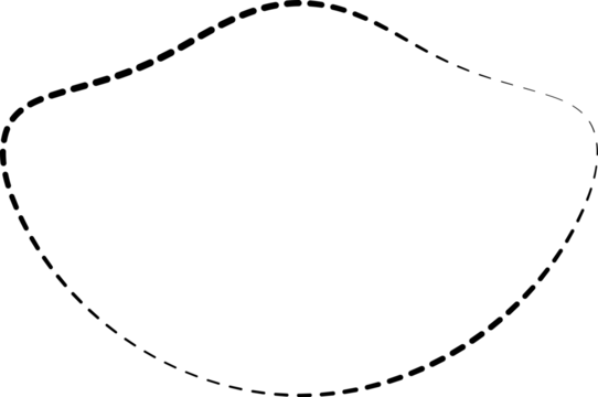 Circle shape dashed line. Geometric element