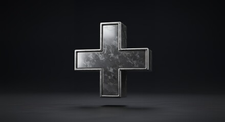 Obraz premium Gray Plus Sign