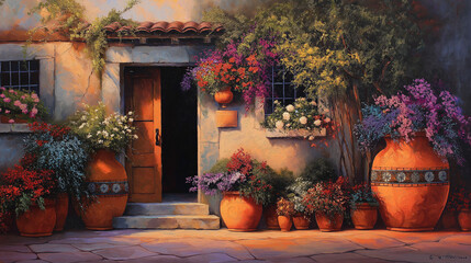 Tuscan courtyard