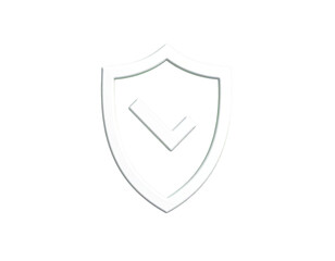 Shield with Checkmark Symbol Secure Approval Icon