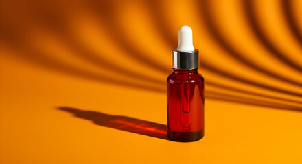 Amber Glass Dropper Bottle Skincare Serum Essential Oil Product Mockup