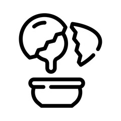 yolk line icon
