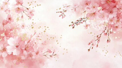 Chinese style ink wash flower painting