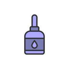 Vintage Ink Bottle Icon Isolated on Transparent Layer Minimalist Style
