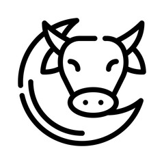 cow line icon