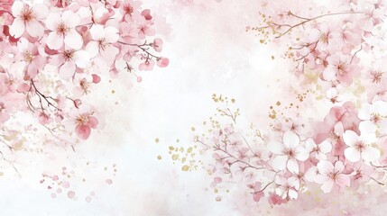 Chinese style ink wash flower painting