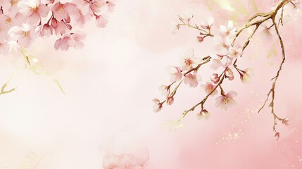 Fototapeta premium Chinese style ink wash flower painting